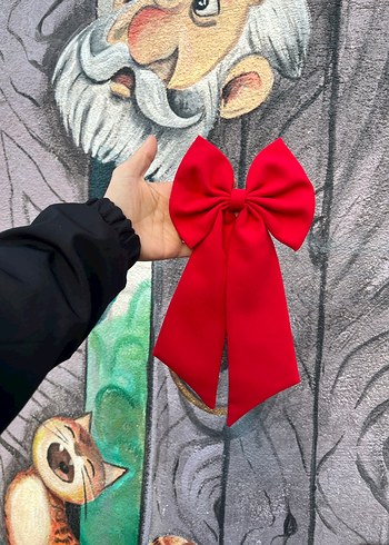 Kız Çocukları İçin Kırmızı ve Pembe Fiyonk Toka - Görsel 4