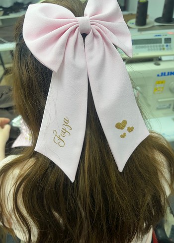 Kız Çocukları İçin Kırmızı ve Pembe Fiyonk Toka - Görsel 11