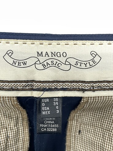 36 Beden lacivert Renk Mango Kumaş Pantolon %70 İndirimli.