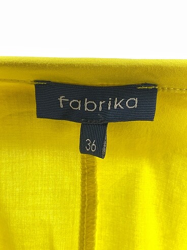 36 Beden sarı Renk Fabrika Kısa Elbise %70 İndirimli.