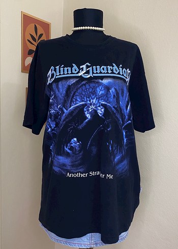 Lacivert Baskılı Kısa Kollu Oversize Tişört - Görsel 2