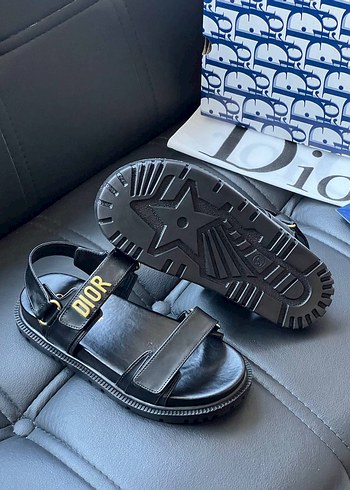 Dior Siyah Tokalı Erkek Sandalet