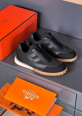 Erkek Siyah Spor Ayakkabı - Hermes