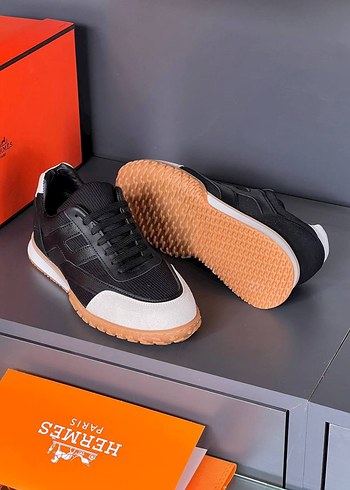 Hermes Hermes Paris Siyah Gri Erkek Spor Ayakkabı