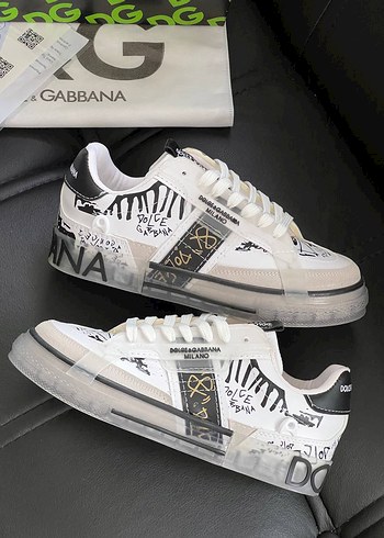 Dolce & Gabbana Beyaz Baskılı Sneakers