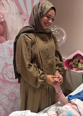 m Beden camel Renk Clara Britt Dugmeli Nervurlu Modal Takım - camel