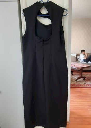xl Beden Kadın Siyah Midi Kalem Elbise
