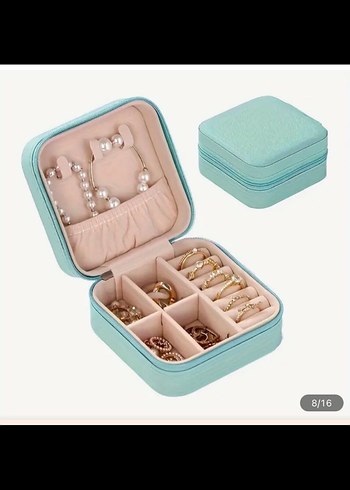 Pastel Turkuaz Makyaj ve Takı Organizeri