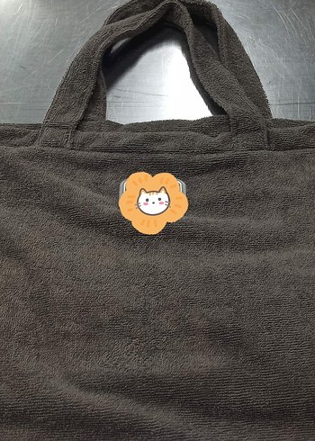 Beden Gri Peluş plaj Çantası