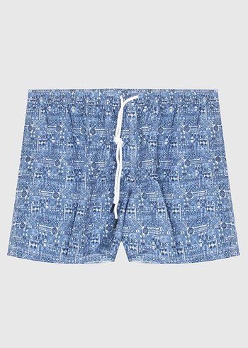 GRAND SASSO MARKA Bohem Desenli Düğmeli Erkek Mayo - Görsel 4