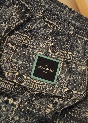 GRAND SASSO MARKA Bohem Desenli Düğmeli Erkek Mayo - Görsel 7