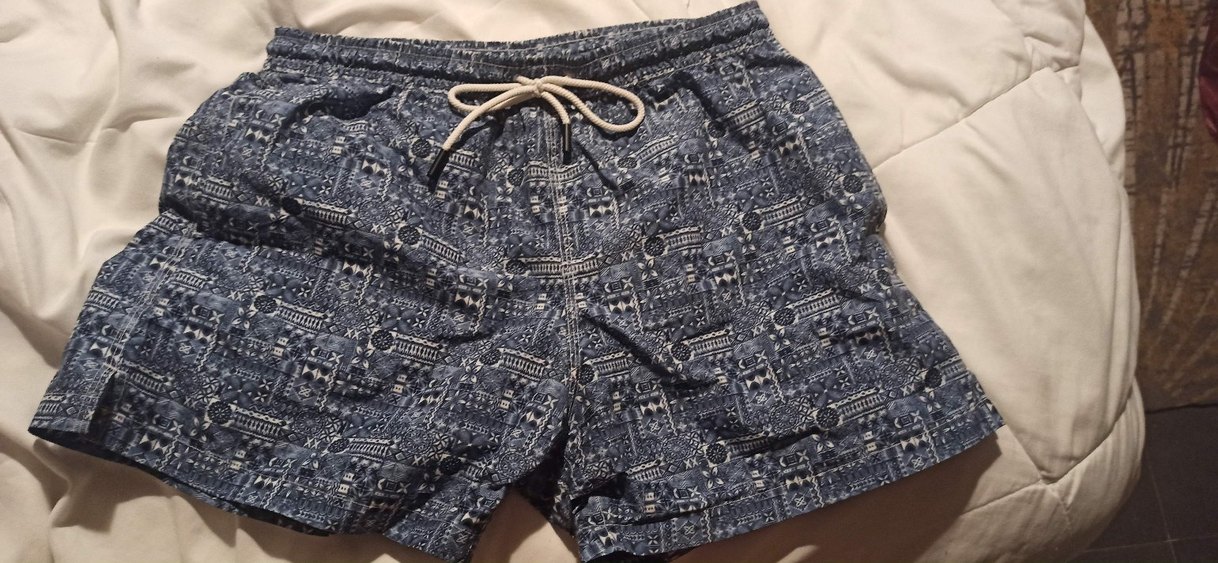 GRAND SASSO MARKA Bohem Desenli Düğmeli Erkek Mayo - Görsel 2