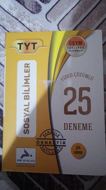 tyt sosyal bilimler deneme prf yayınları 