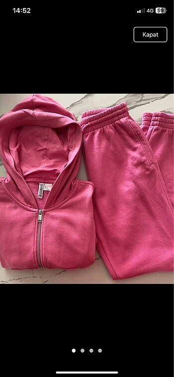 h&m pembe esofman takimi