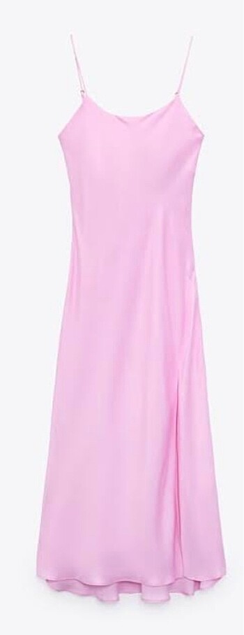 Zara Pembe Saten Elbise