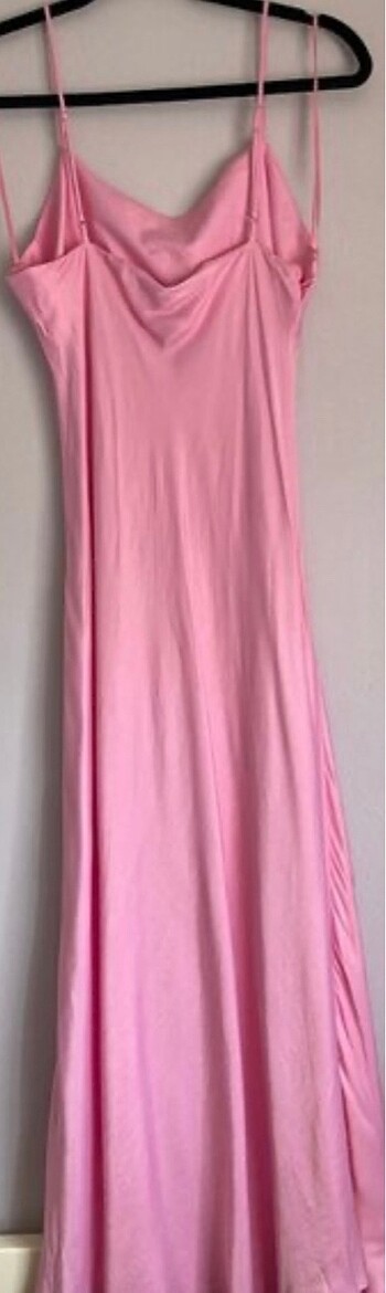 xs Beden Zara Pembe Saten Elbise