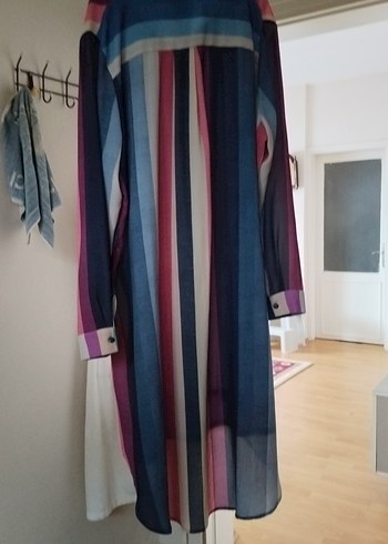 Renkli Uzun Kollu Bohem Kadın Gömlek - Görsel 2