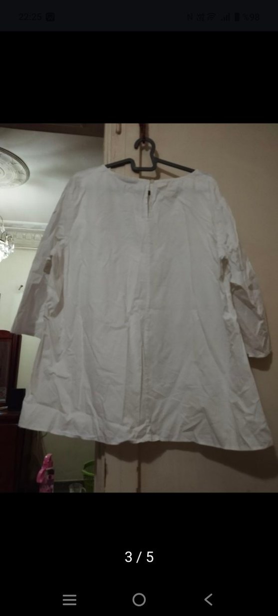 Çiçek İşlemeli Beyaz Uzun Kollu Kadın Bluz - Görsel 2