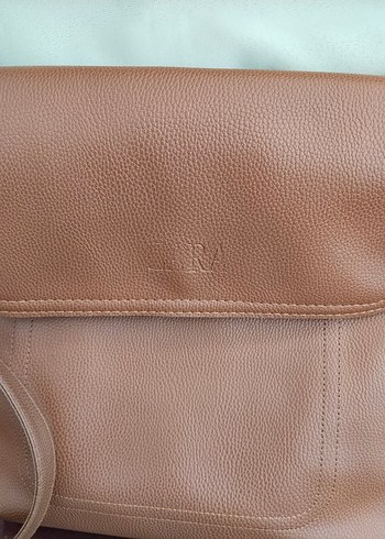 Bej Deri Kadın Çanta - Görsel 5