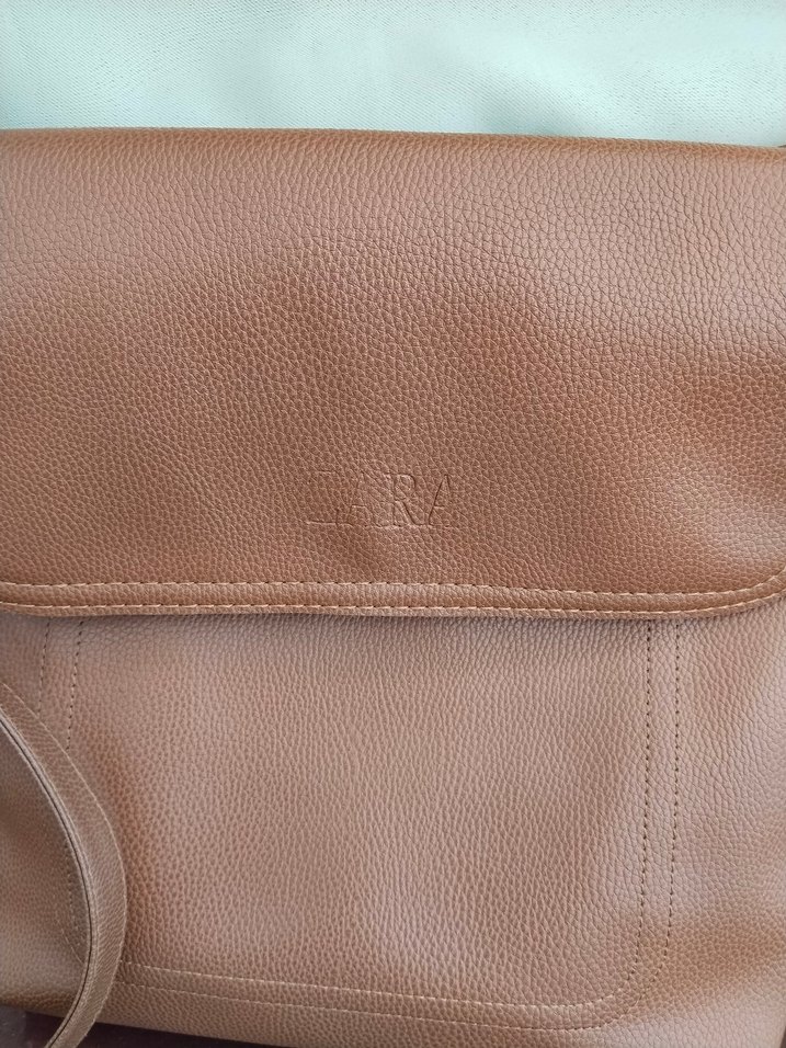 Bej Deri Kadın Çanta - Görsel 5