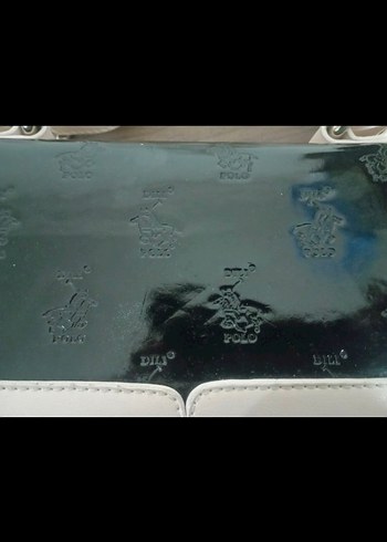 Parlak Siyah krem Deri Kadın Çanta - Görsel 6