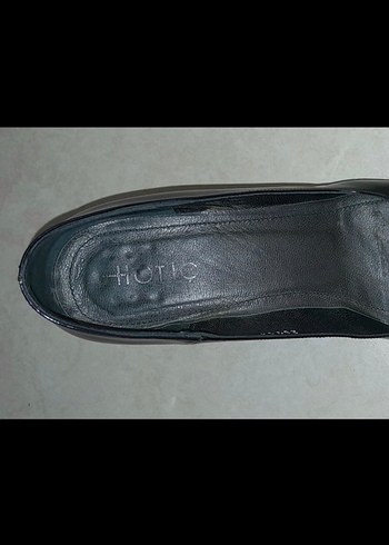 Siyah Rugan Dolgu Topuk Kadın Stiletto - Görsel 4