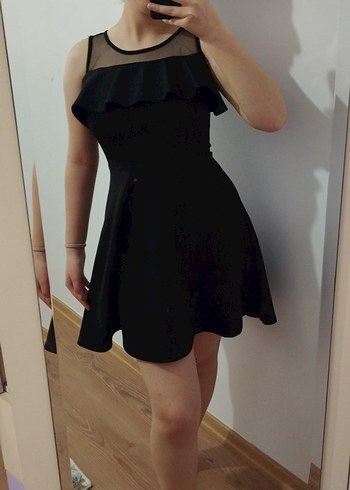 LC Waikiki Siyah Straplez Midi Elbise