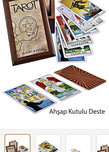 Tahta Kutulu Tarot Destesi