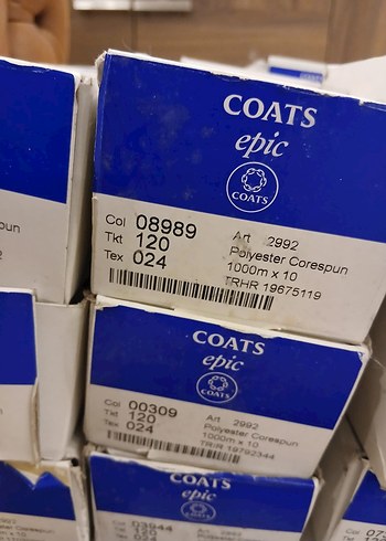 Coats markalı dikiş iplikleri 1000 metrelik bobinler 1 adet - Görsel 6