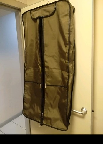 haki renk Fransız malı elbise taşıma çantası sıfır gibi - Görsel 2