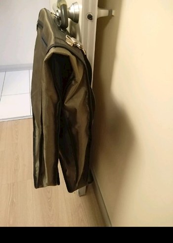 haki renk Fransız malı elbise taşıma çantası sıfır gibi - Görsel 4