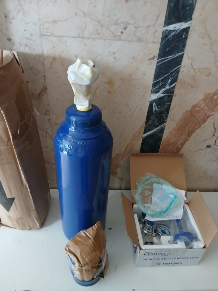 Mavi Oksijen Tüpü ve Manometre - Görsel 2