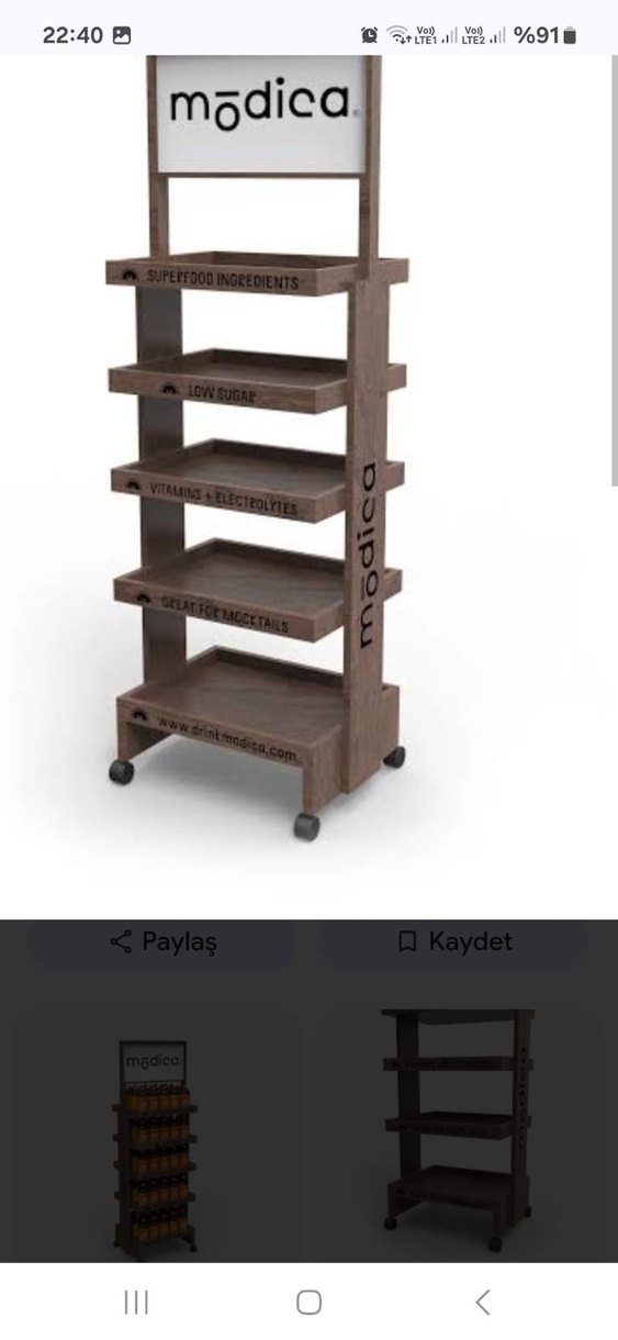 Eczane/Parfümeri (21 raf 14) ayak duvara takılabilir Özel yapım - Görsel 4