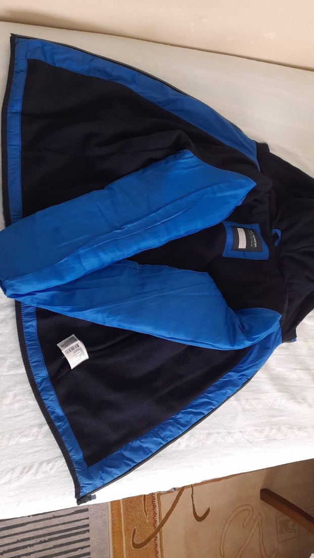 Sokak Stili Mavi Kapüşonlu çocuk Mont - Görsel 3