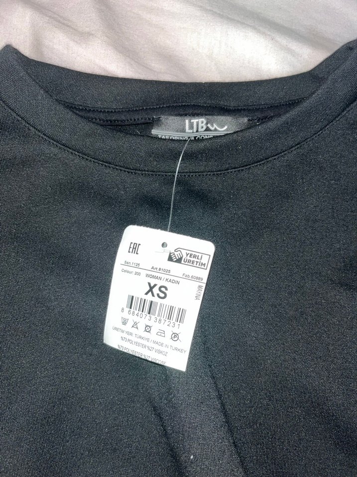 Siyah Kadın Uzun Kollu Omuz Detaylı Sweatshirt - Görsel 2