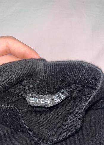 Kadın Siyah Yarım Boğazlı İnce Triko - Görsel 2