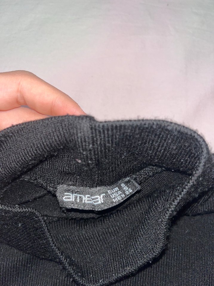 Kadın Siyah Yarım Boğazlı İnce Triko - Görsel 2