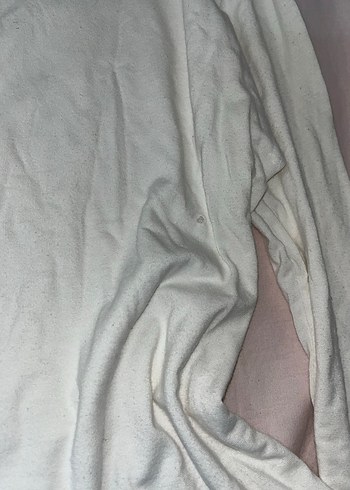 Beyaz Uzun Kollu Kayık Yaka Bluz - Görsel 2