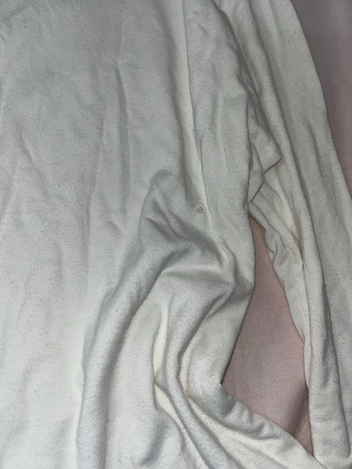 Beyaz Uzun Kollu Kayık Yaka Bluz - Görsel 2