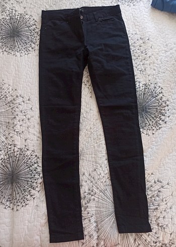 Siyah Regular Fit Midi Denim Kadın Pantolon
