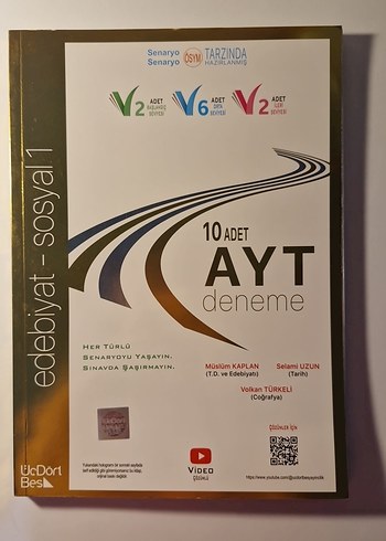 10 ADET AYT Edebiyat - Sosyal Deneme Kitabı