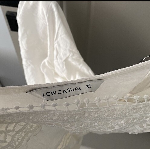 xs Beden beyaz Renk LCW yazlık tatil plaj elbisesi