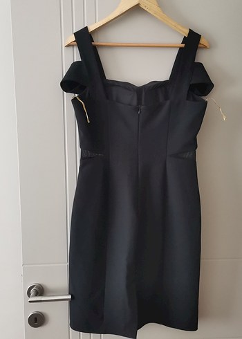 Modern Klasik Siyah Midi Elbise - Görsel 2