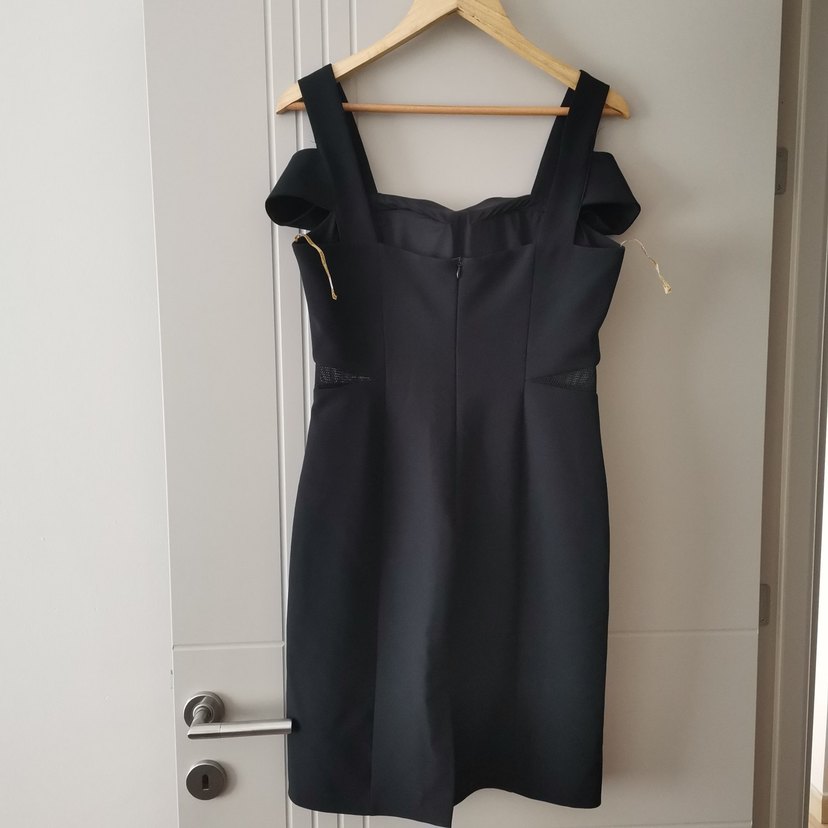 Modern Klasik Siyah Midi Elbise - Görsel 2