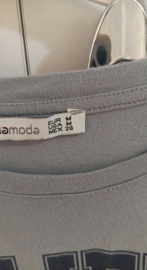 Gri Baskılı Midi Hamile Tişörtü - Görsel 3