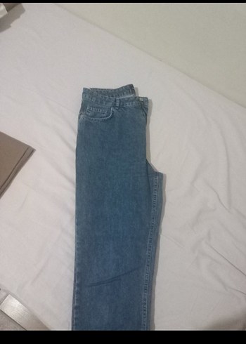 Kadın Mavi Rahat Kesim kot Pantolon - Görsel 4