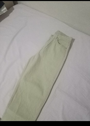 Bej Kadın Keten Kumaş Pantolon - Görsel 3