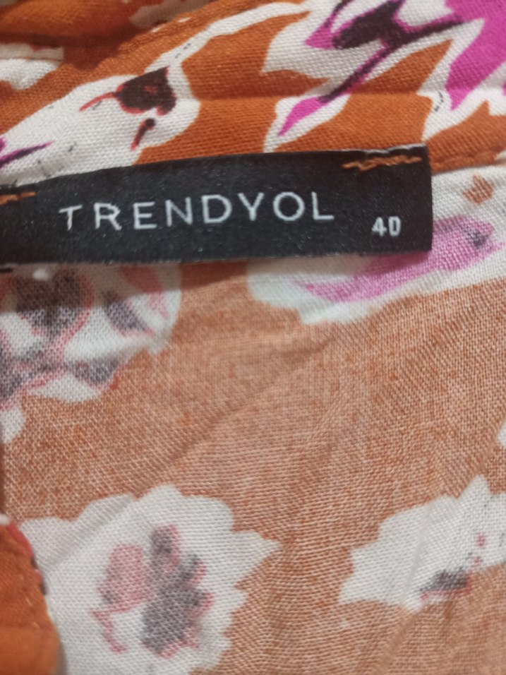 Bohem V Yaka Çiçek Desenli Uzun Elbise - Görsel 4