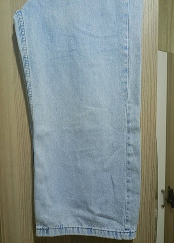 Açık mavi bol paça Kadın Jean - Görsel 5