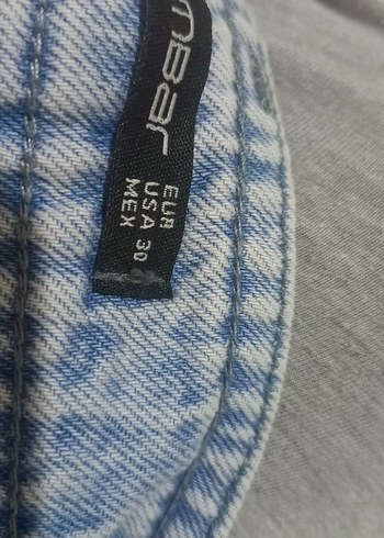 Açık mavi bol paça Kadın Jean - Görsel 3